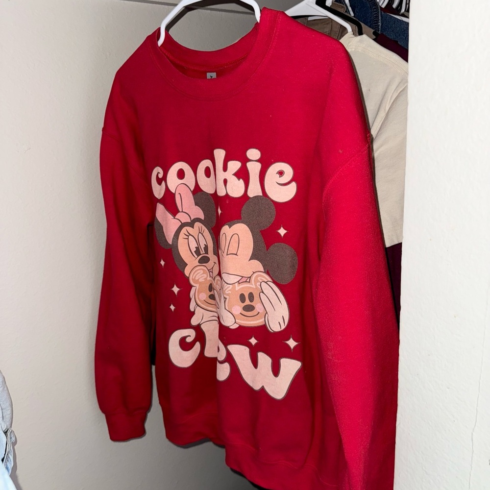 Disney Red Women's Sweater with Mickey and Minnie